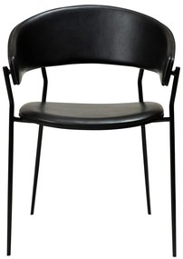 Matne čierne jedálenské kreslo s podrúčkami Crib – DAN-FORM Denmark