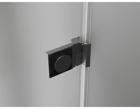 Mexen Lunar-B L pravostranný výklopný sprchový kút 95 x 70 cm, číre sklo, brúsený grafit, 832L-095-070-66-00-P