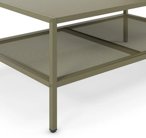Zelený kovový konferenčný stolík 60x100 cm Fayna – Marckeric