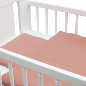 New Baby Mušelínový set s výplňou ružová, 80 x 70 cm