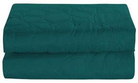 Tyrkysový prehoz na posteľ so vzorom STONE Rozmer: 200 x 220 cm