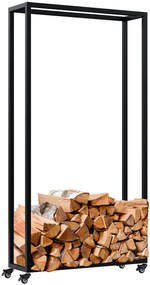 Stojan na drevo Hilta 25x80x150 cm - čierna