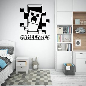Veselá Stena Samolepka Minecraft hra Farba: černá, Veľkosť: 40 x 48 cm