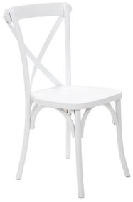 Jedálenská stolička DREV biela 875736