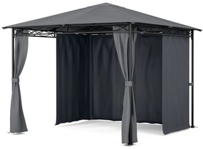 Blumfeldt Mondo, záhradný altánok, párty stan, oceľ, polyester, tmavosivý