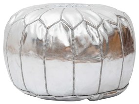 Marocká taburetka strieborná