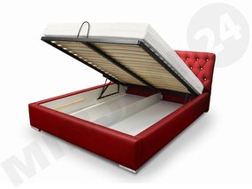 Kontinentálna posteľ Enoa, Rozmer postele: 160x200, Dostupné poťahy: ekokoža Soft 011 (čierna)