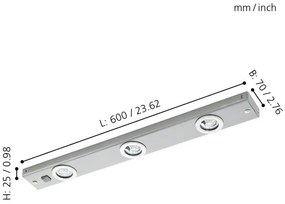 Eglo 93707 - LED bodové svietidlo KOB 3xLED/2,3W/230V