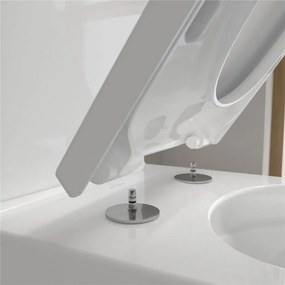 VILLEROY &amp; BOCH Subway 3.0 WC misa kombi s TwistFlush, s hlbokým splachovaním bez vnútorného okraja, zadný odpad, 370 x 710 mm, biela alpská, s povrchom CeramicPlus, 4672T0R1