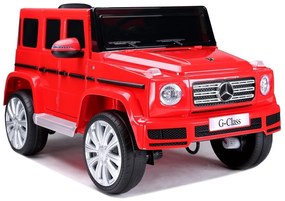 LEAN CARS ELEKTRICKÉ AUTÍČKO - MERCEDES  - G500 - Červené - 2x45W MOTOR - 1x12V4,5Ah BATÉRIA - 2022
