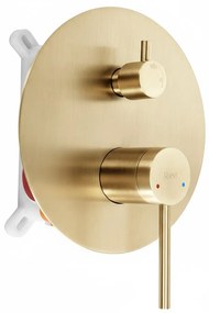 Rea Foss, podomietková sprchová súprava + inštalačný systém BOX, zlatá matná, REA-P5647