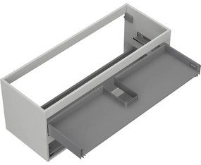 Mexen Box-A, závesná skrinka 120 cm, 2 zásuvky, matná sivá, 91AX0-1200-470-2-62