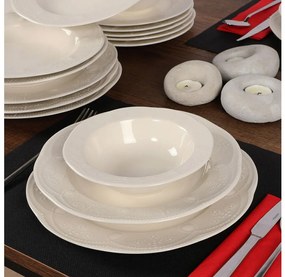 24-dielna jedálenská súprava biela/porcelán