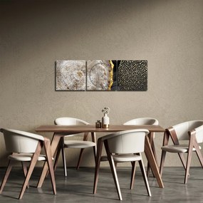 Obrázok - Kmeň stromu v koláži 2 (s hodinami) (90x30 cm)