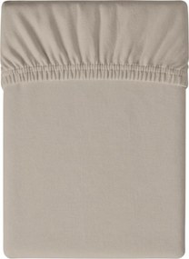 Sada krepových obliečok HEARTILO POLY béžové + plachta Jersey 90x200 cm piesková, jednolôžko
