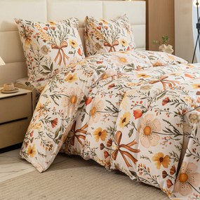 Obliečky z mikrovlákna FLORAL RIBBON krémové Rozmer obliečky: 70 x 90 cm | 140 x 200 cm