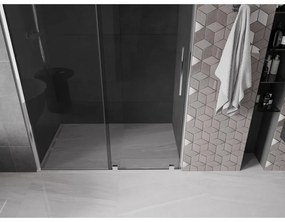 Mexen Velar, posuvné sprchové dvere do otvoru 160 cm, 8mm šedé sklo, chrómová, 871-160-000-41-01