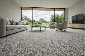 Timzo, Koberec metráž Story 9172, na mieru, šíře 4m,5m, šedá, filc, chodba / predsieň