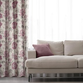 ZÁVES NA KRÚŽKOCH DAVENA 140X250 CM KVETY