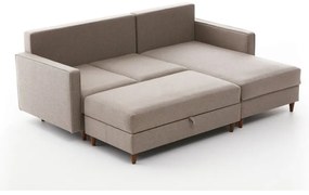 Béžová rohová pohovka (pravý roh) Eva – Balcab Home