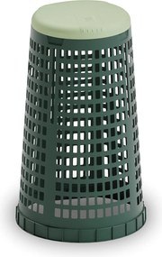 Plastový odpadkový kôš na 120 l vrecia, zelený, zelené veko