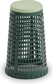 Plastový odpadkový kôš na 120 l vrecia, zelený, zelené veko