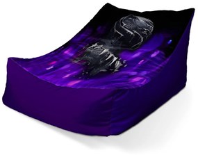 Sablio Sedací vak Lounge BLACK PANTHER Fialová luminiscencia - 120 x 100 x 80 cm