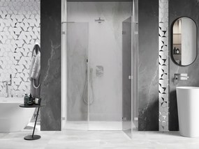 Mexen Lunar L, pravé otočné sprchové dvere 140 cm, 8mm číre sklo, oceľový profil, 834SL-140-050-97-00-P