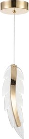 Toolight Toolight, závesné stropné LED svietidlo, 10W, 1000lm, 4000K, G157-CP, zlatá, OSW-07813