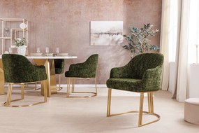 Stolička EXTRAVAGANCIA tmavozelená ženilková látka