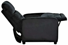 Polohovacie kreslo Lennox Velvet, čierna