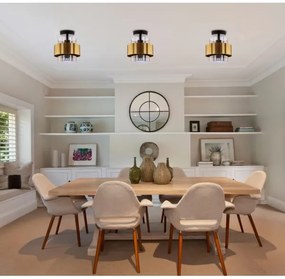 Prisadený luster SPIEGA 1xE27/60W/230V zlatá/čierna