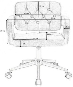 LuxuryForm DESIGN Kreslo ADRIA VELUR na zlatom tanieri - latte