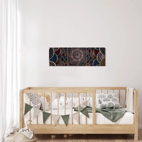 Obraz - Vír (s hodinami) (90x30 cm)