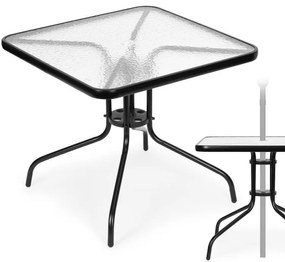 Záhradný stôl 80 cm sklenený