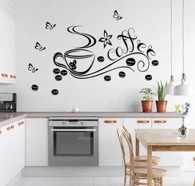 Nálepka na stenu do kuchyne šálka kávy COFFEE 100 x 200 cm