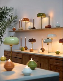 Oranžová stolová lampa s kovovým tienidlom (výška 40 cm) Surin – Light &amp; Living