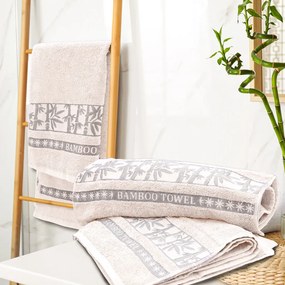 Bambusový uterák BAMBOO 50x90 cm krémový, 70% bambusové vlákno | 30% bavlna