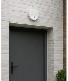 LED vonkajšie nástenné svietidlo s pohybovým senzorom, 18 W, 230 V, IP44, biele