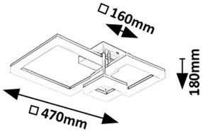 Rabalux 71388 - LED Stropné svietidlo AMILIA LED/22W/230V 3000/4000/6500K chróm