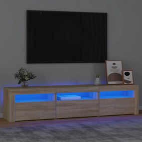 TV skrinka s LED svetlami dub sonoma 180x35x40 cm
