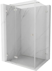 Mexen Lunar T, sklápací sprchový kút ľavý 135 x 100 cm, 8mm číre sklo, oceľový profil, 834T-135-100-97-00-L