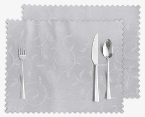 Goldea sviatočné prestieranie na stôl teflónové - sivé s veľkými ornamentmi - sada 2ks 30 x 40 cm