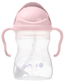 Hrnček so slamkou - ružový 240 ml