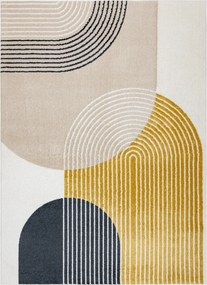 Dywany Łuszczów, Kusový koberec Fusion 0240 cream/yellow, 140x190, viacfarebná, kancelária