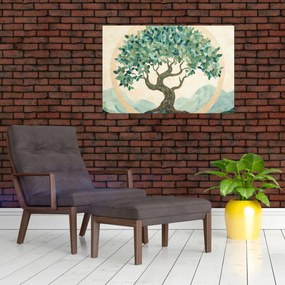 Obraz – Elegantná mozaika so stromom (90x60 cm)