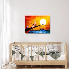 Sklenený obraz dobovej starovekej maľby (70x50 cm)