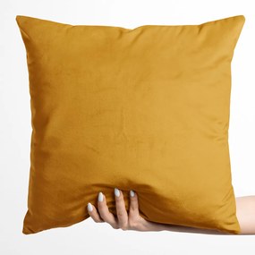 Biante Zamatová obliečka na vankúš Velvet Prémium SVP-37 Zlatisto oranžová 50 x 50 cm