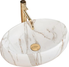 Rea Linda Lava umývadlo, 49 x 34 cm, imitácia kameňa-lava matná, REA-U8568