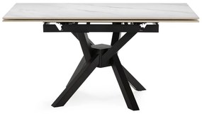 Rozkladací jedálenský stôl s prídavnou doskou s doskou z kameňa 90x150 cm Arlene – Marckeric